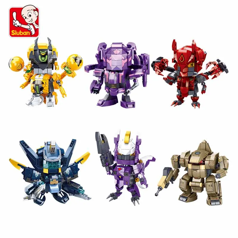 

Sluban Building Block Toys Alpha Q-Version Robot Series 210-310PCS Bricks B1007 7-12 Compatbile With Leading Brands