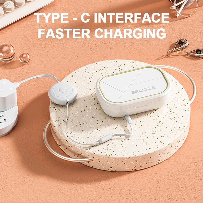 Electric Contact Lens Cleaner Portable USB Rechargable Ultrasonic Contact Lens Cleaner High Frequency Vibration Timing Cleaner