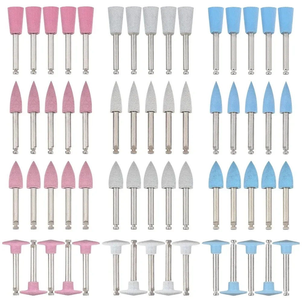 

10pcs Dental Silicone Grinding Heads Teeth Polishing Bur Kit, Low Speed Machine Polishing Material Dental Polishing Brush Tools
