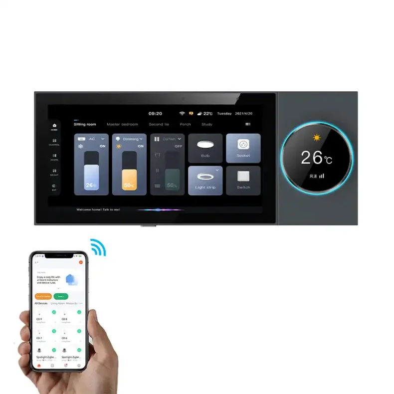 

Tuya Smart Home 6 Inch Zigbee Gateway Wifi Multi-Function Music Host Touch Central Control Switch Panel