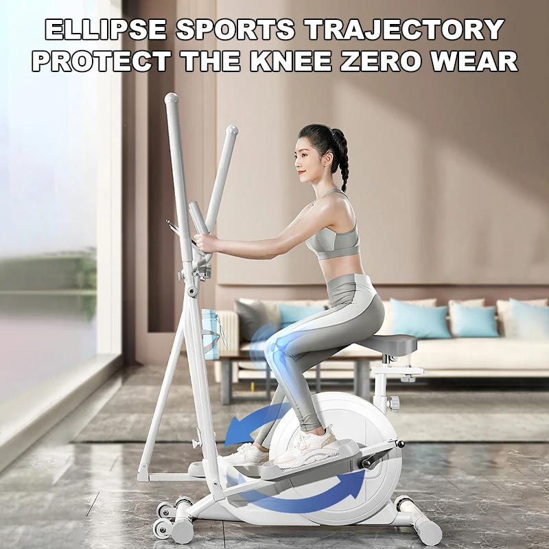 120kg Installation free Foldable Intelligent Magnetron Elliptical Machine Home Silent GYM Fitness Stepper Adjustable Obstruction