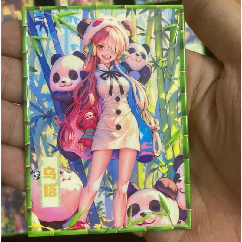 Tarjetas de Metal de una pieza de Anime Hancock Uta Nami Robin Yamato Vivi Perona, tarjetas de colección, regalos de Navidad y cumpleaños, juguetes para niños