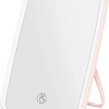 충전식 및 휴대용 LED 여행용 메이크업 거울, 밝기 조절 가능, 9.5 인치 라이트 업 화장 거울, 메이크업 응용 