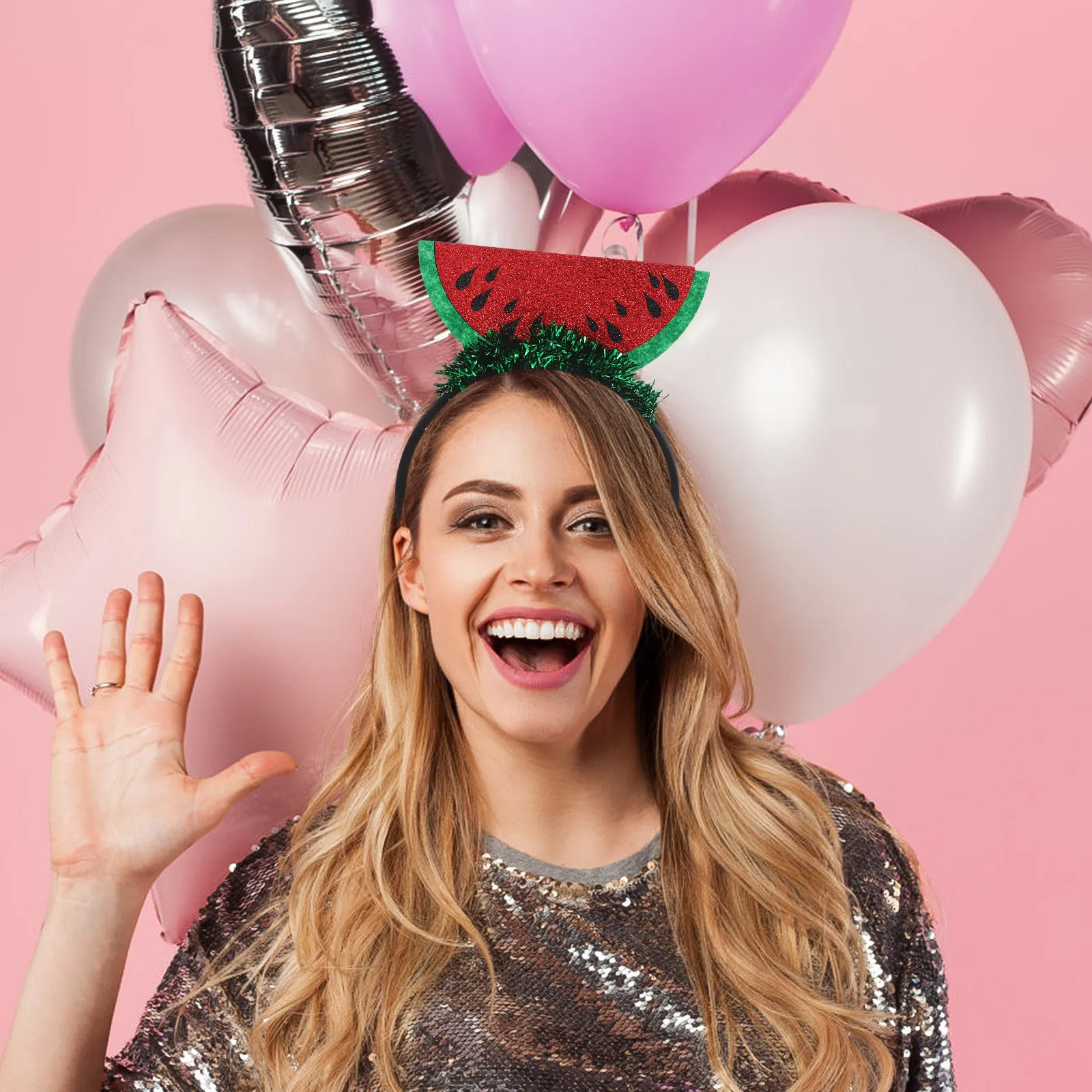 

Adorable Watermelon Headband for Party Favors Adults Hawaii Theme Hairband Costume Accessory Vibrant Photo Booth Decoration