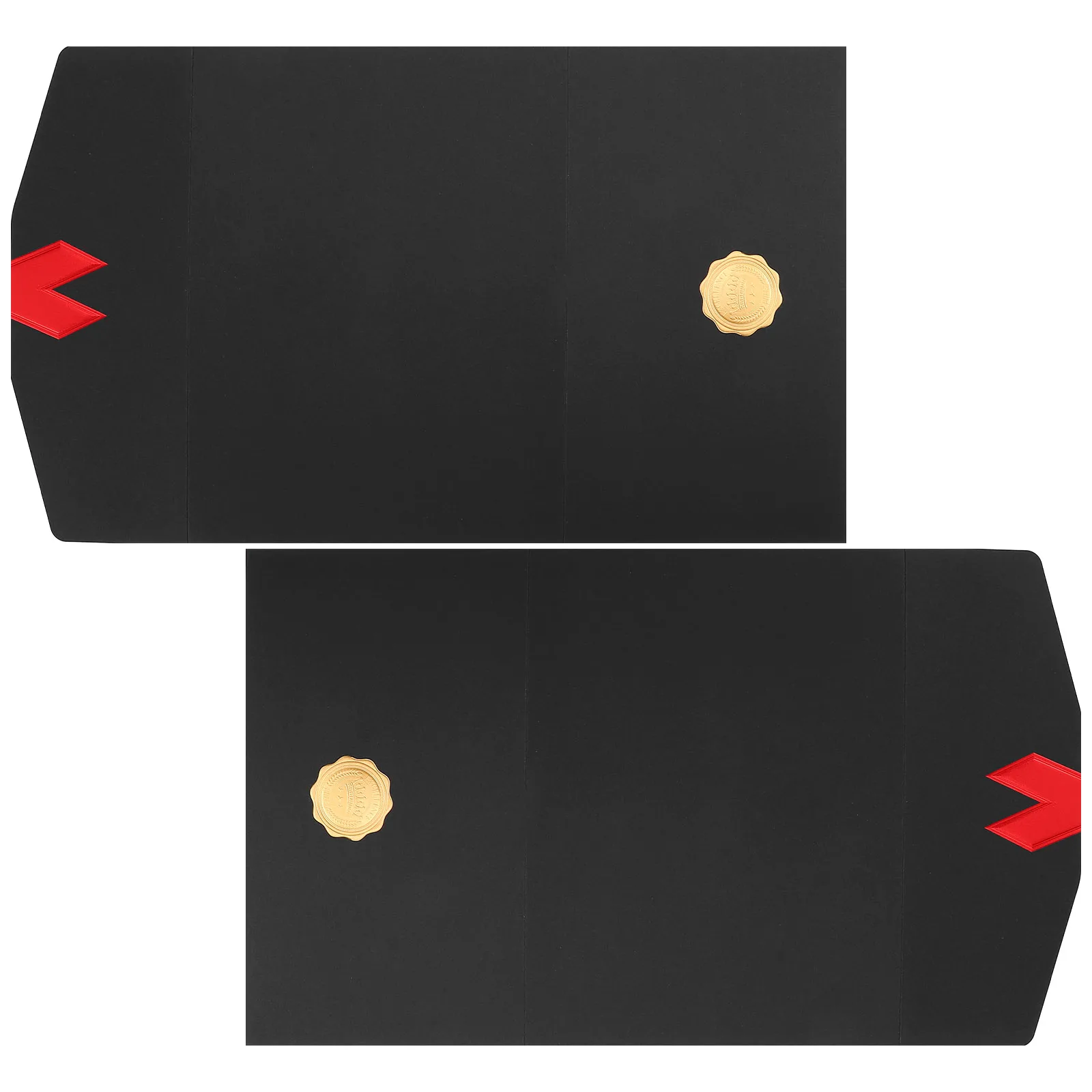 

2Pcs Certificate Cover Lightweight Document Holder Stylish Border Design Award Diploma Envelope Home Office Use