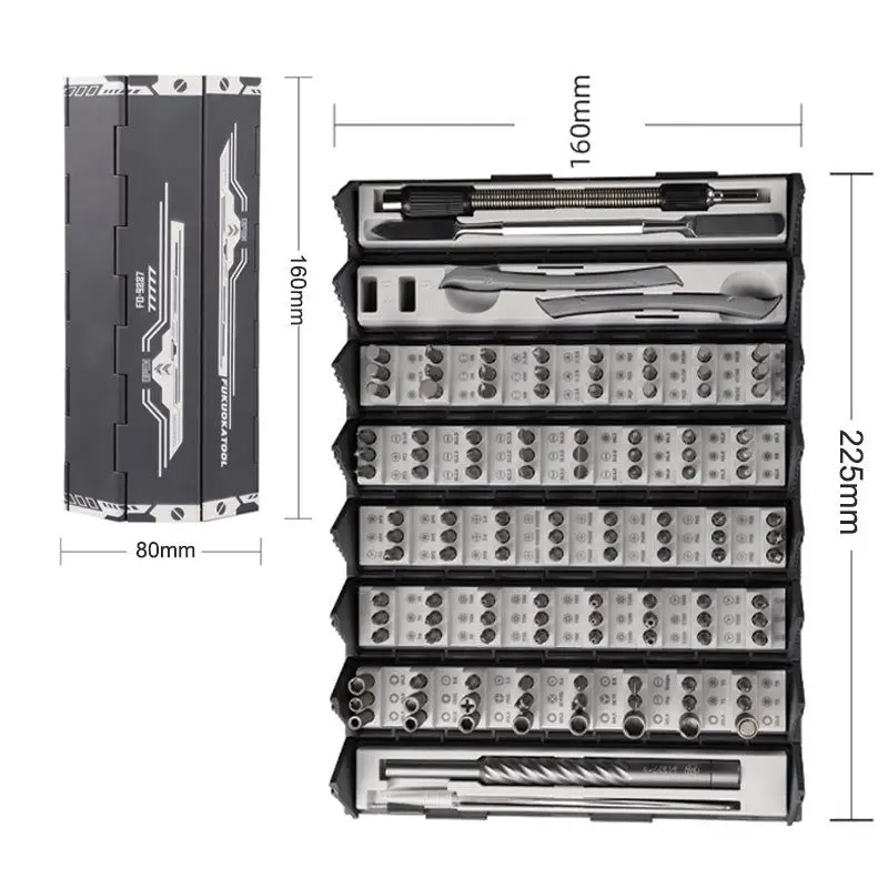 Imagem -06 - Precision Screwdriver Grupo Phillips Torx Magnetic Screw Driver Bit Kit de Ferramentas de Reparo Profissional para Iphone Ver Câmera 128 em 1