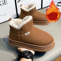 Popular Autumn and Winter Fleece-Lined Warm Couple-Style Snow Boots and Cotton Shoes for Men and Women