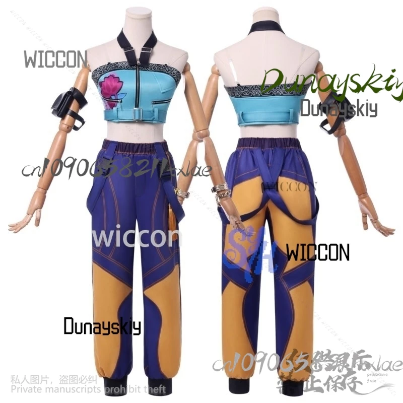 Kawaii Korea Girls Y2K Idol Stage Uniform Huntrix KPop Demon Hunters Zoey Girls Groups Sexy Top Pants Wig Earring Halloween