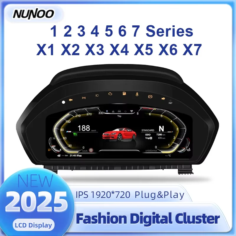 

LCD Dashboard Panel Speedometer For BMW E90 E70 E71 E81 E87 F10 F20 E60 F30 F32 F06 E84 F48 E83 F25 F15 Virtual Cockpit Cluster