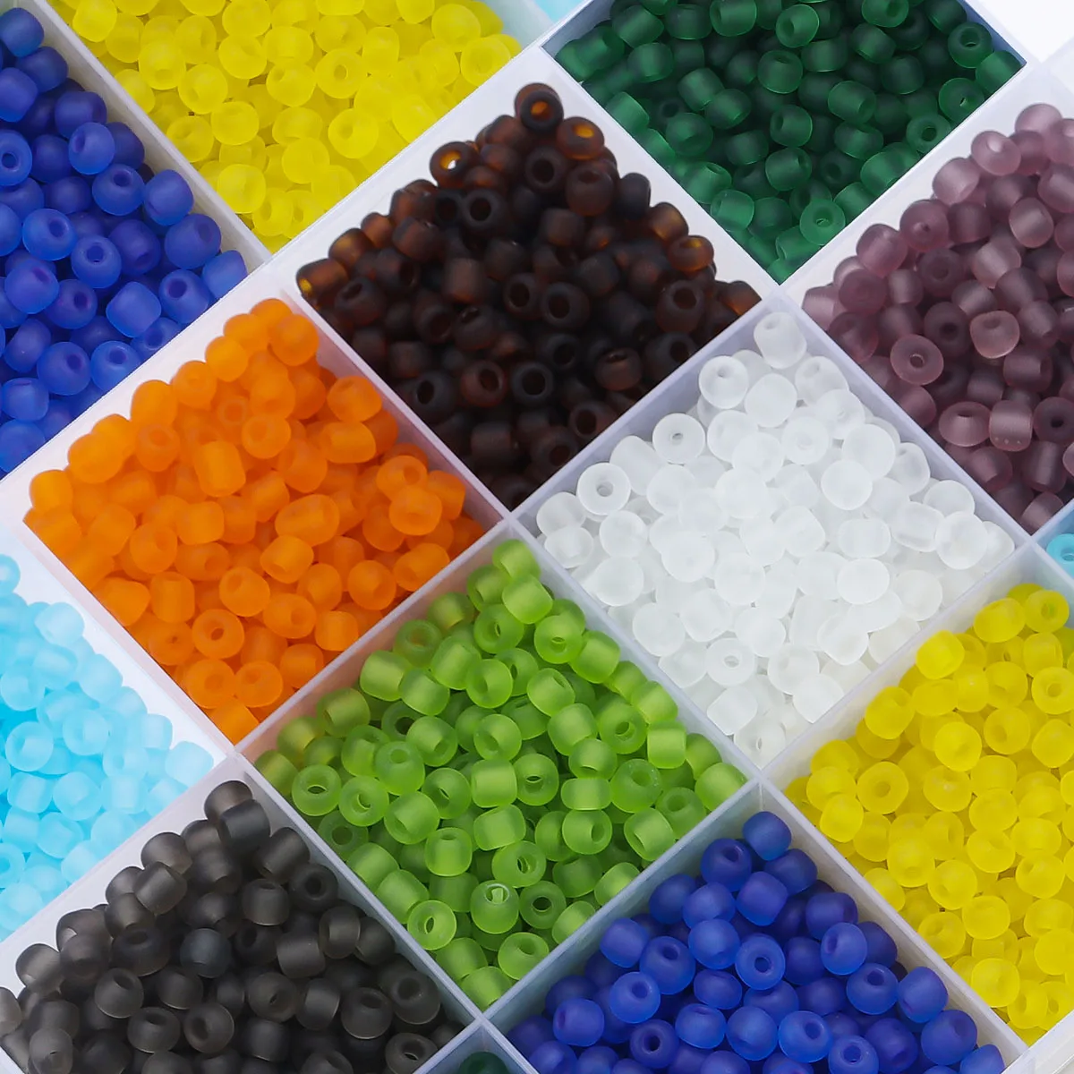 20g/lot 4mm Frosted Glass Seed Beads Mix for Jewelry Making Handmade Accessories DIY Beaded Bracelets Earrings Bulk Wholesale