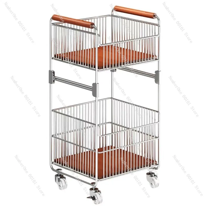 Laundry Basket With Wheels Dirty Clothes Storage Basket Large Capacity Rolling Laundry Cart Bathroom Storage Rack Household