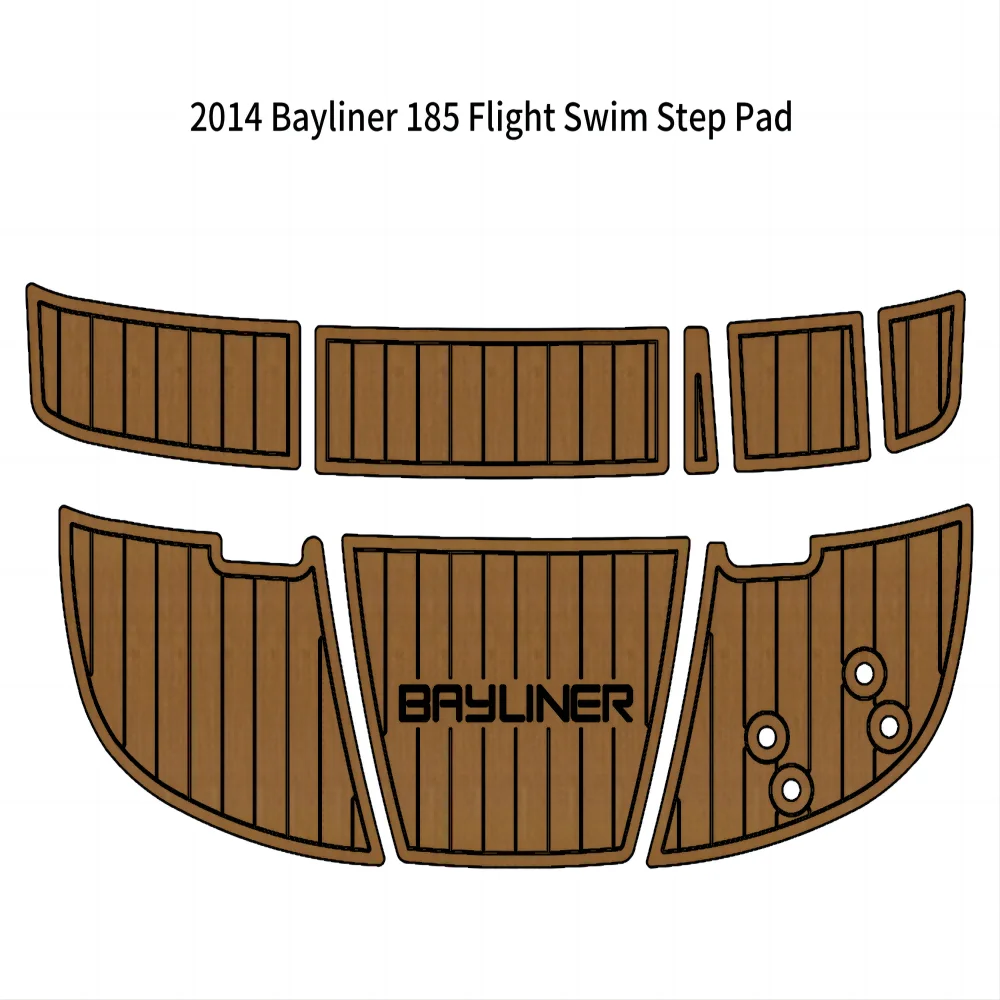 

2014 Bayliner 185 Flight Swim Step Platform Boat EVA Foam Teak Flooring Pad Mat SeaDek MarineMat Gatorstep Style Self Adhesive