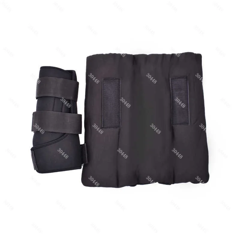 Optimized English Title Equestrian Transport Leg Protection Horse Leg Wraps Anti-Collision Knee Guards Travel Leg Gear Set