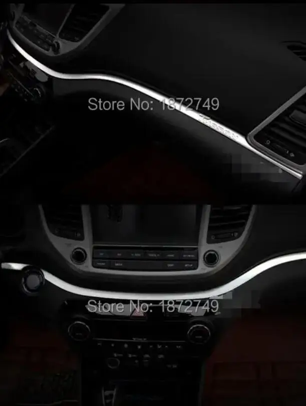 For LHD for Hyundai  Tucson 2016  Stainless Steel Console Trim Center Console Panel Side Decorative Car-Styling