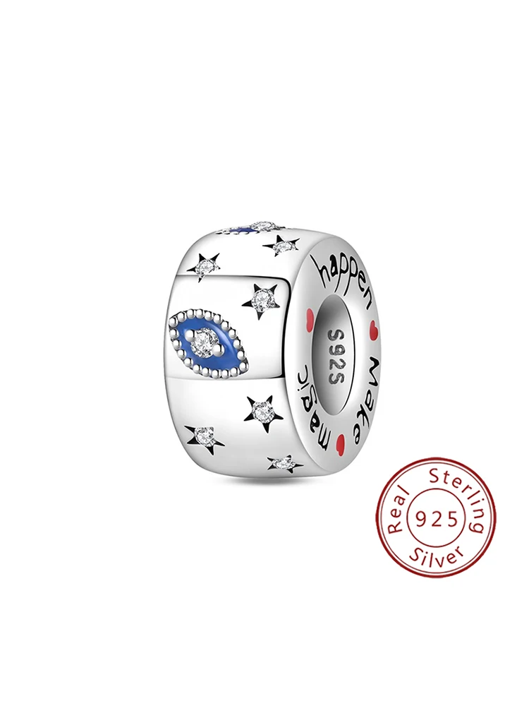 

New 925 Sterling Silver Angel Eye Beaded Pendant Suitable for Original Women's Bracelet Pendant D IY Jewelry Homemade Jewelry Gi