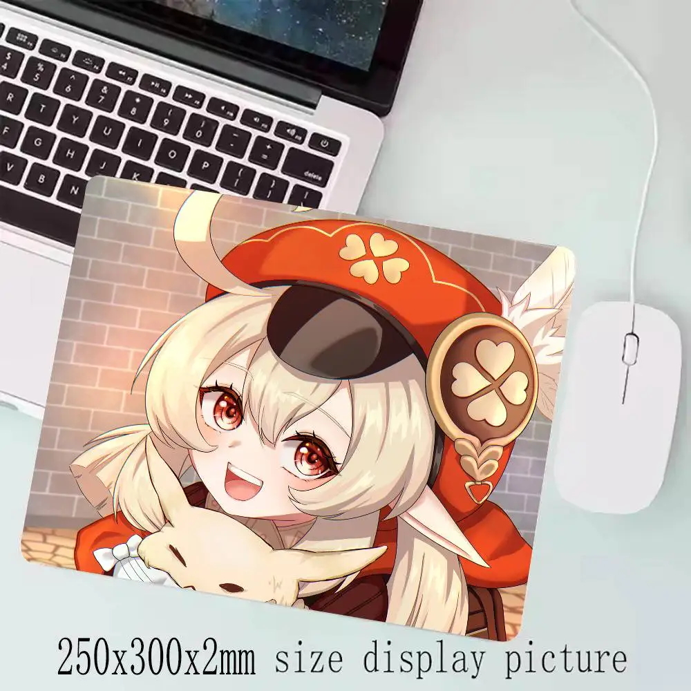 1pc Klee Genshin Small Mouse Pad Gaming Laptop Mousepad Gamer Carpet Keyboard Mat Desk Protector