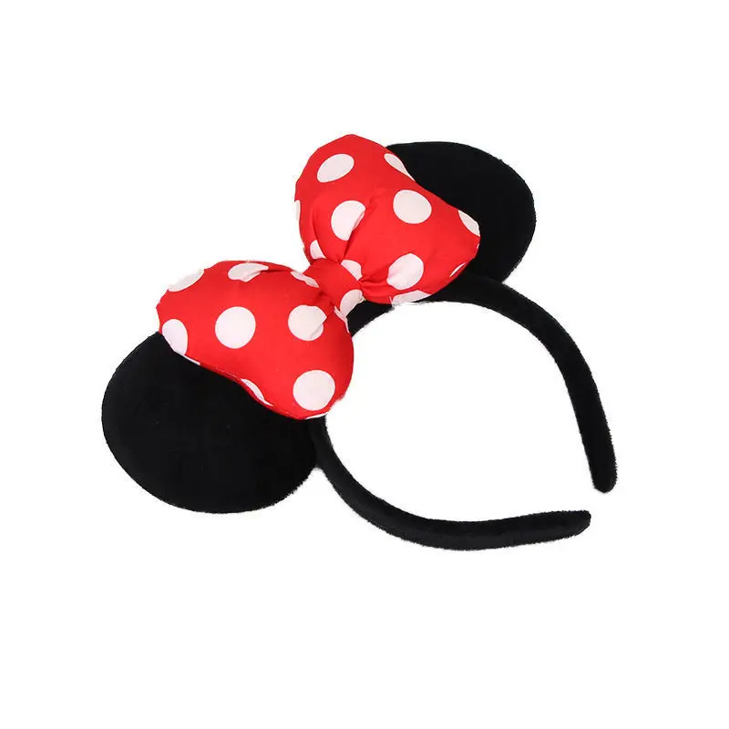 Disney Hair Hoop Mickey Mouse Bow Minnie Mickey Hair Card Cute Star Delu Cartoon Girl Headpiece