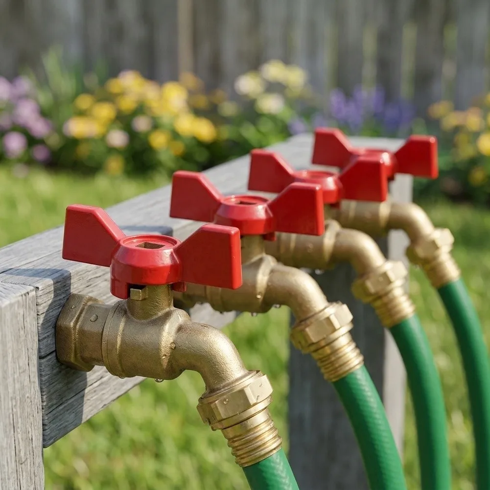 for Red Ball Valve Lever Outdoor Faucet Valve Handles Tool-free Design Easy Installation Precision Control Sturdy Construction