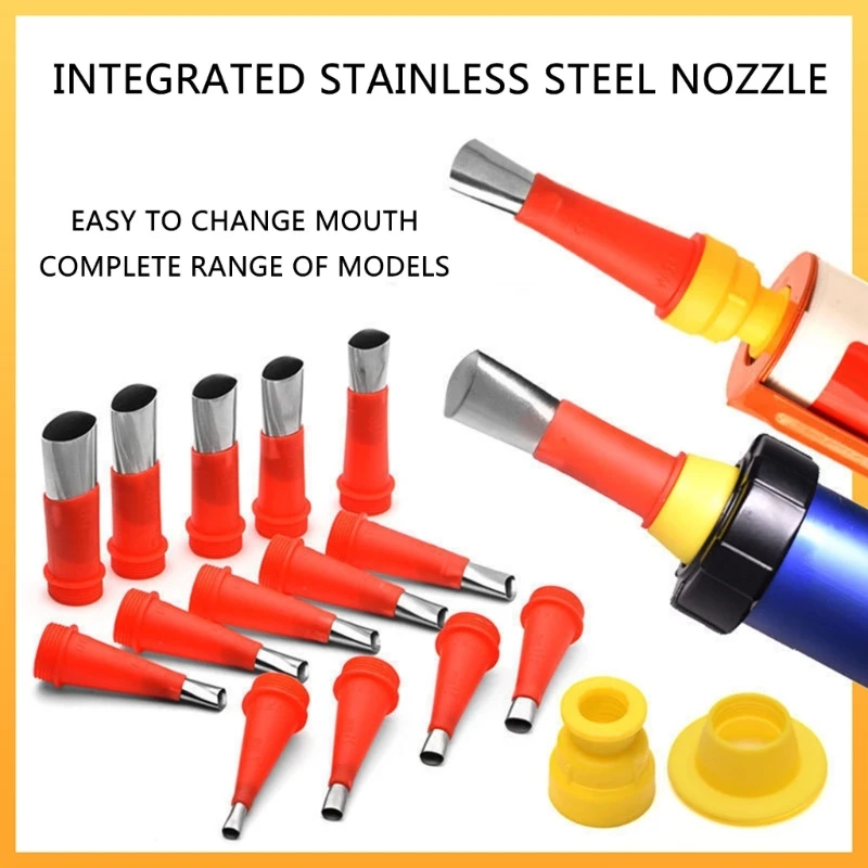 Caulking Nozzle 22Pcs Stainless Steel Silicone Tips for Sealing 6/7/9/10/11/12/13/14/15/16/18/20/23/25/28/30mm TOP ones