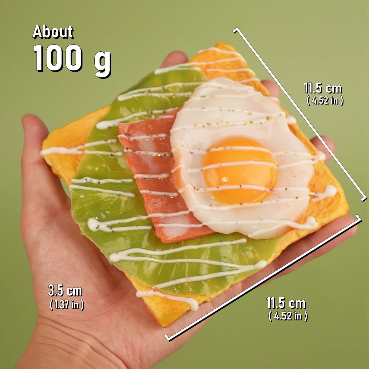 Realistisches gefälschtes gefülltes Toastmodell – lebensechtes Sandwichbrot mit Füllungen für Lebensmittelfotografie, Ausstellung und TikTok-Videos – Detail 8