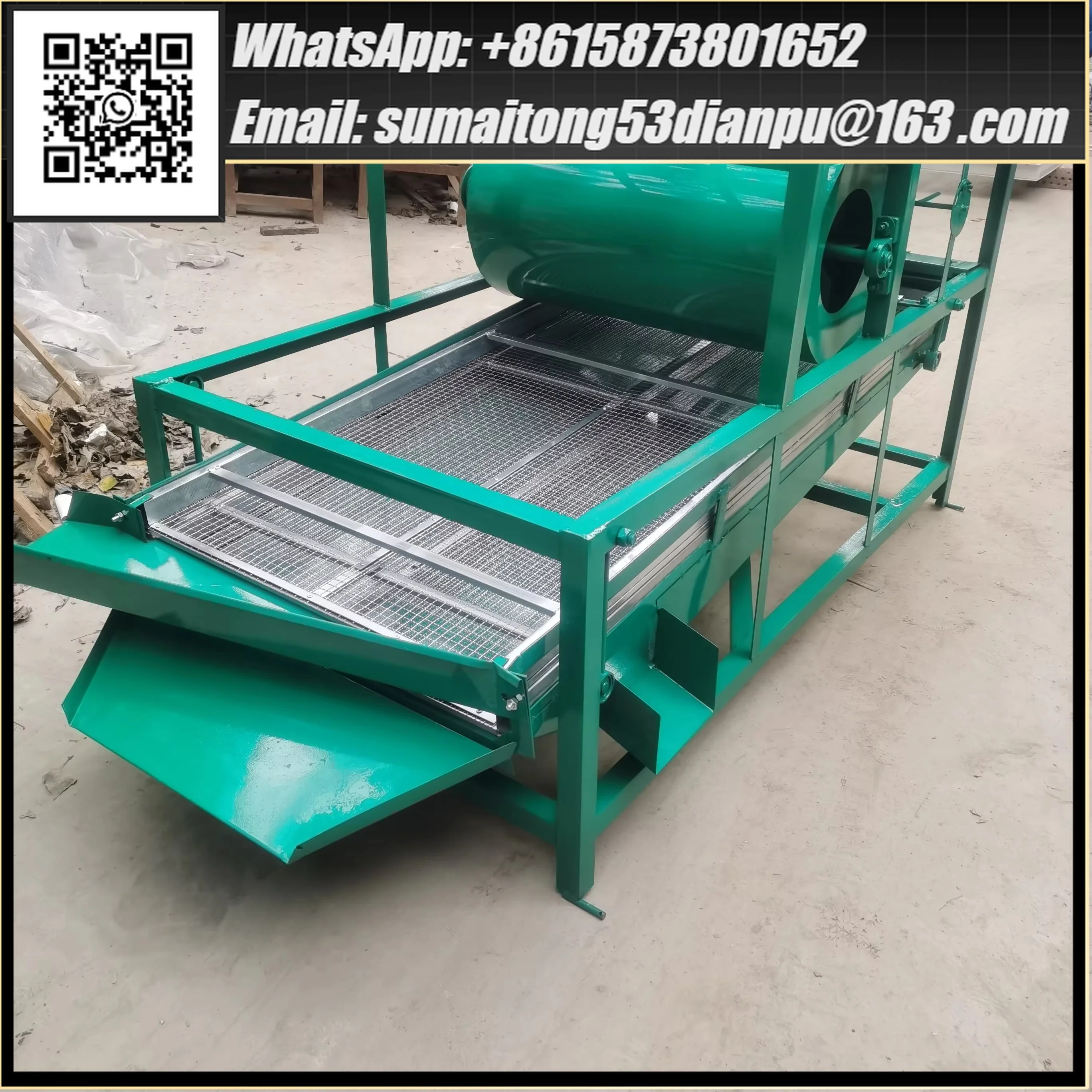 Corn Wheat Soybean Cleaner Machine Removes Impurities Grain Vibrating Screener Machine Pre-Cleaning Machine Seed Grain Cleaner
