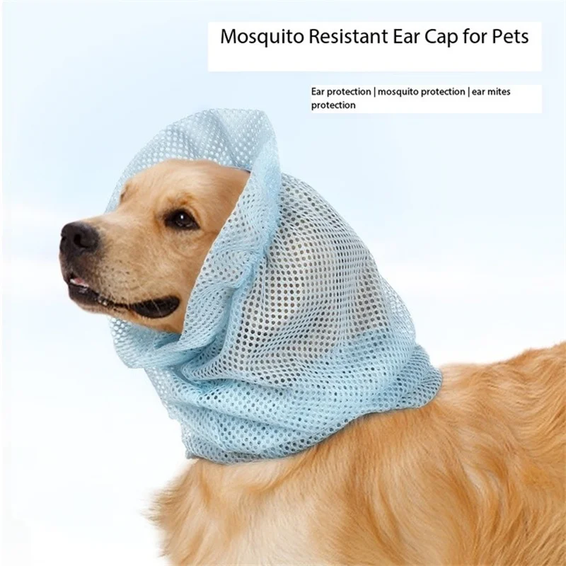 

Ear Protection Dog Earmuffs Grooming Puppy Breathable Quick Dry Mesh Cloth Dog Hat Anxiety Relief Accessories