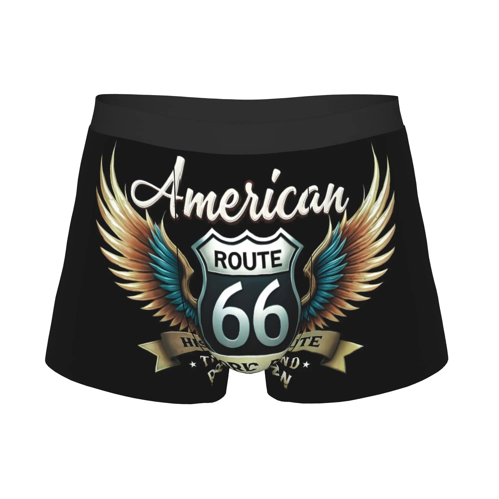 Route 66 Road Trip Boxers Shorts Mens Vintage Adventure Briefs Underwear Funny Underpants