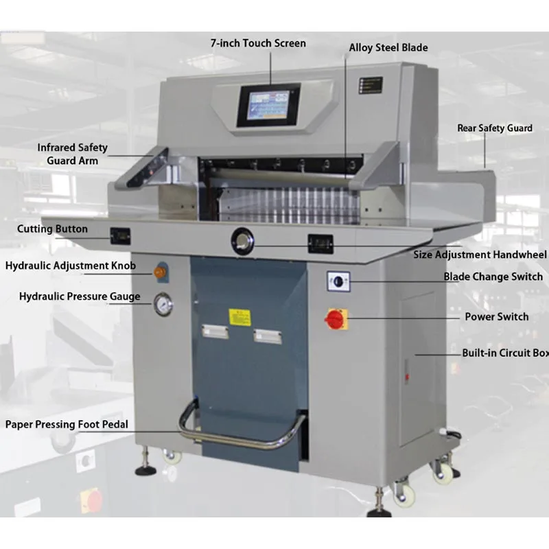 Heavy Duty Double Hydraulic 500  Thick Layer Paper Cutter Automatic PVC Album Cutter Programed Paper Cutting Machine customized