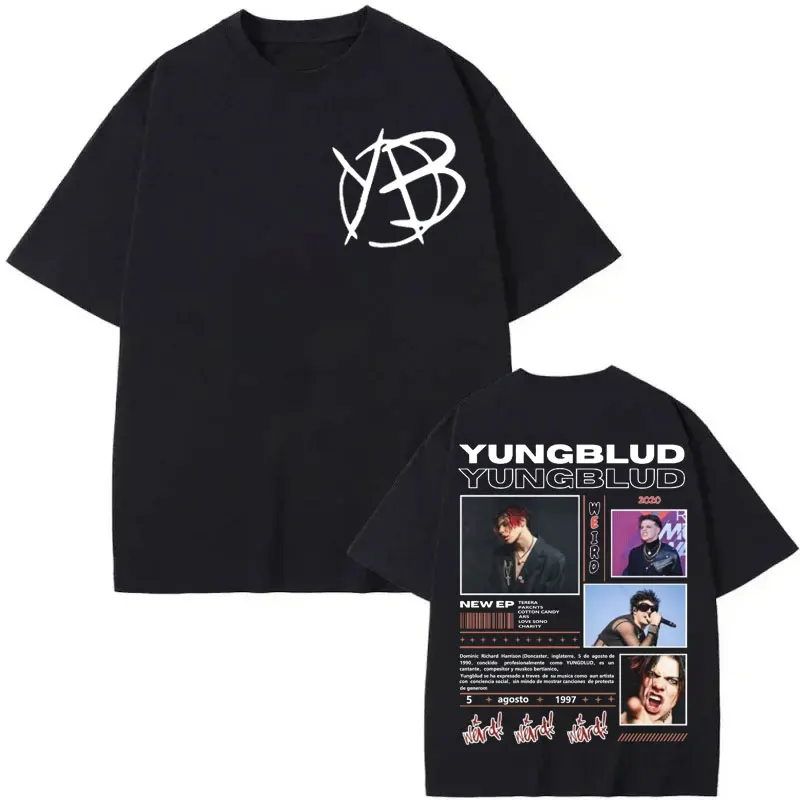 

Limited Yungblud Weird Album Merch T Shirt Fashion Rock Hip Hop Short Sleeve T-shirt Men Women Casual Loose Pure Cotton T-shirts
