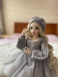 1/3 Bjd Doll 60cm Gifts For Girl Silver Hair Doll With Clothes Change Eyes Dolls Valentine's Day Gift