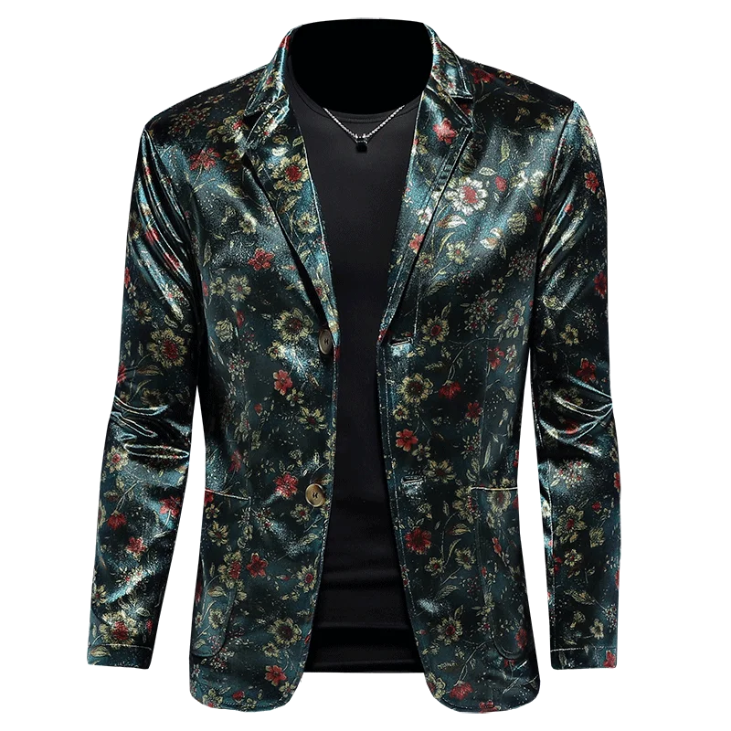 

2023 Mens Blazers Slim Fit Suits for Men Business Formal Coat Mens Hollow-out Jacquard Wedding Suit Jackets Male Fashion Coat