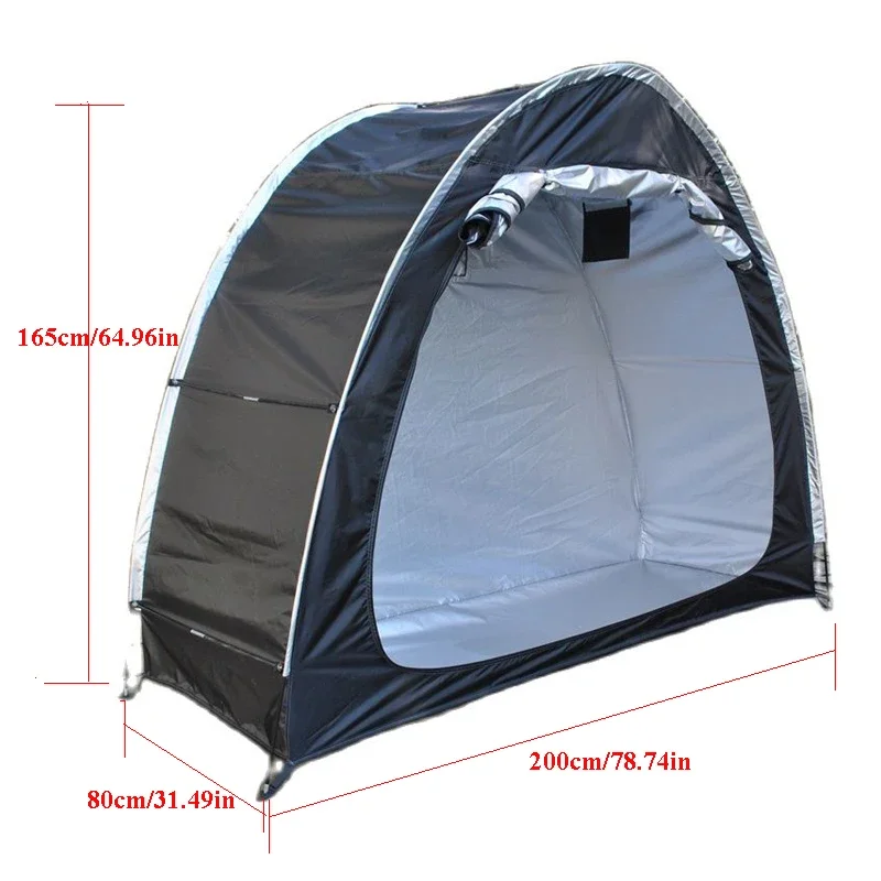 Outdoor Bicycle Storage Shed Tent 210D Silver Coated Oxford Cloth Portable Waterproof Tidy Foldable Single Bike Shelter Cover