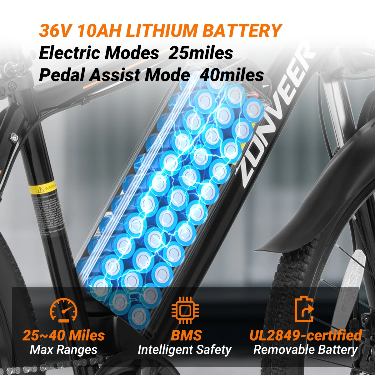 M26 دراجة كهربائية الذروة 1000 واط موتور 360WH بطارية ليثيوم دراجة كهربائية 26 بوصة مدينة E-الدراجة #3