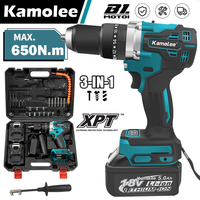 [Icebreaker]Kamolee13MM Pro Brushless Electric Impact Drill For Ice Breaking Cordless Screwdriver  Lithium Battery Charging Hand