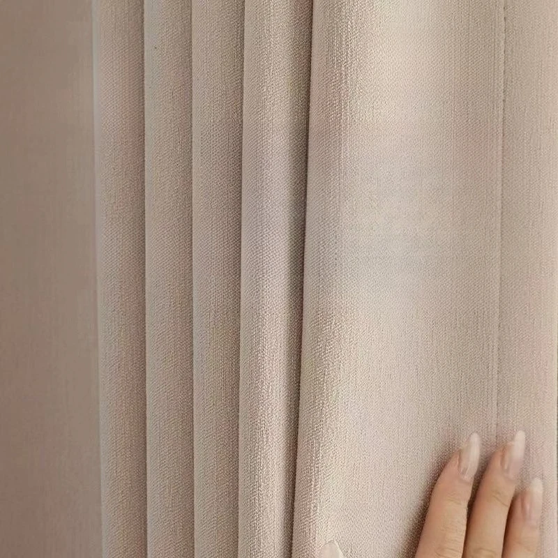 Full Blackout Extraordinary Master Double-sided Chenille Thickened Flat Plate Advanced New Light Luxury Curtains for Bedroom