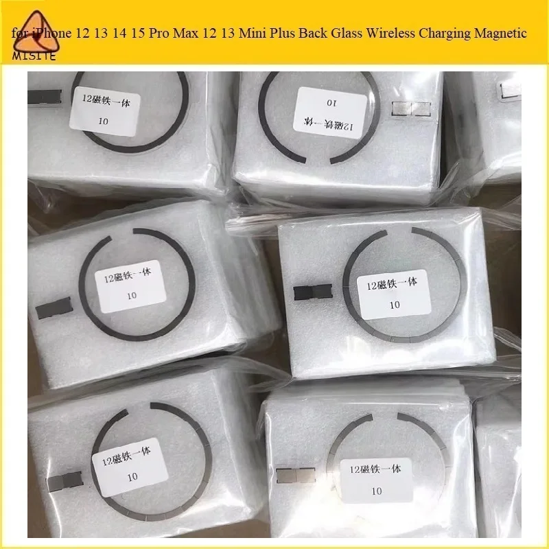 

10PCS Back Housing Cover Glass Magnatic Module Replacement For iPhone 12 13 14 15 Pro Max Plus Magsafe Wireless Charging Magnet