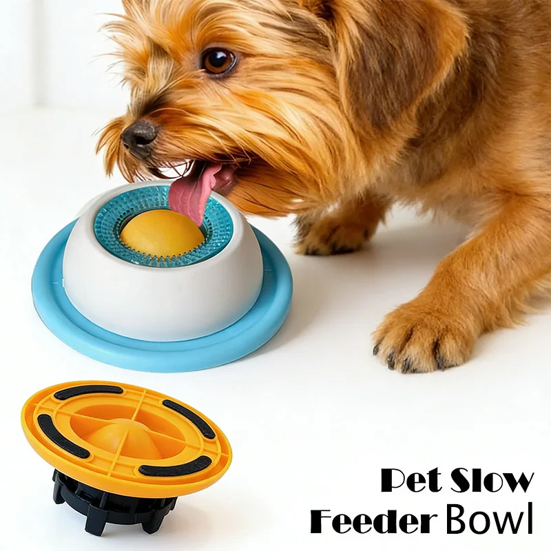 Plato de Lamer para Yogur, Comedero Lento Antiderrames para Perros y Gatos, Juguete Interactivo Resistente a Mordidas, Tazón de Snacks, Tapete de Lamer para Mascotas