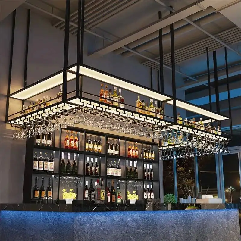 

Holder Small Corner Wine Cabinet Bar Drink Commercial Industrial Inverted Wine Rack Retail Modern Patio Wijn Kast Home Furniture