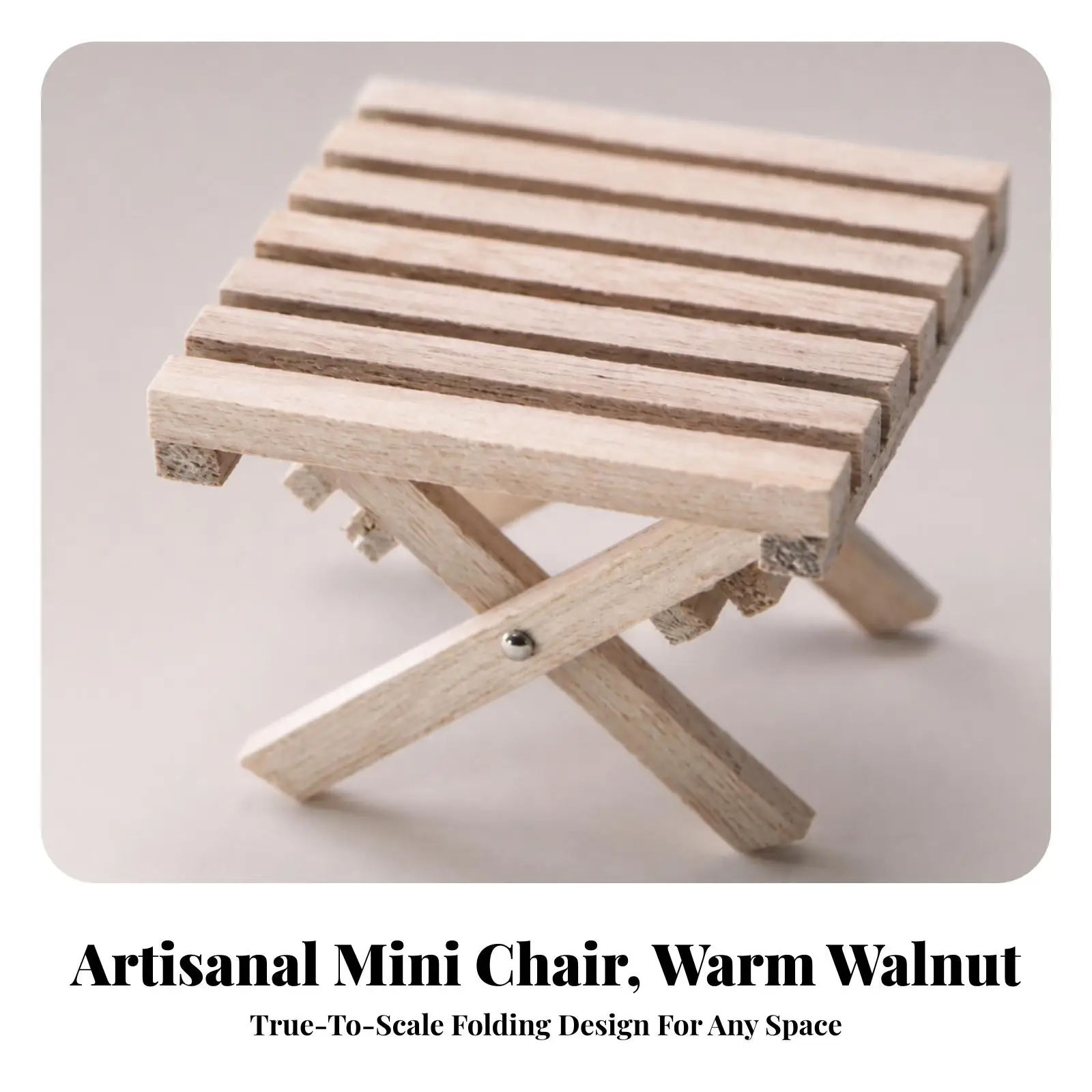 Mini Wood Furniture Folding Lounge Chair Table for Dollhouse Patio Scene 1 12 Scale Display Props