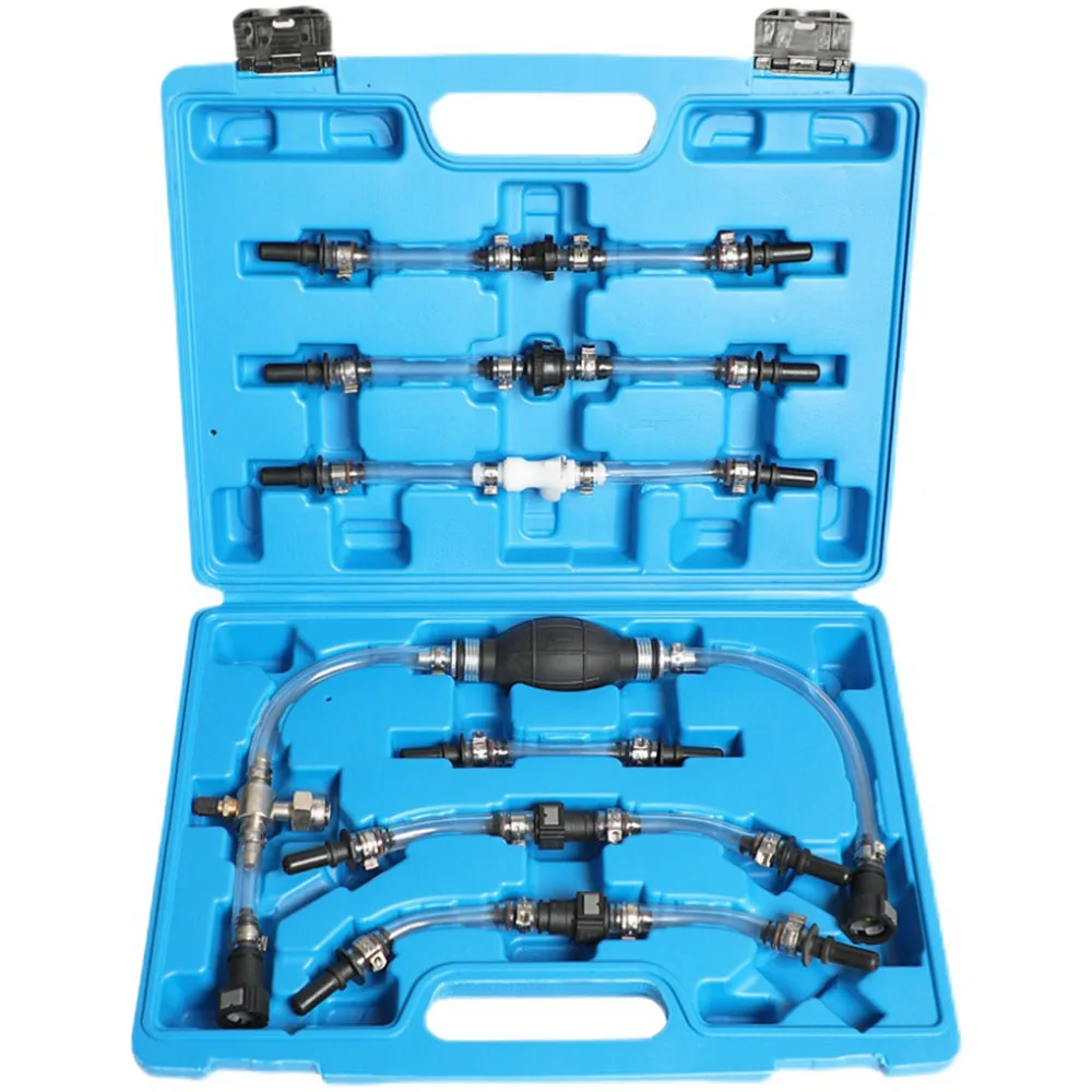 Diesel Engine Fuel Primer Priming Bleeding Tool Kit with Male Female Ends
