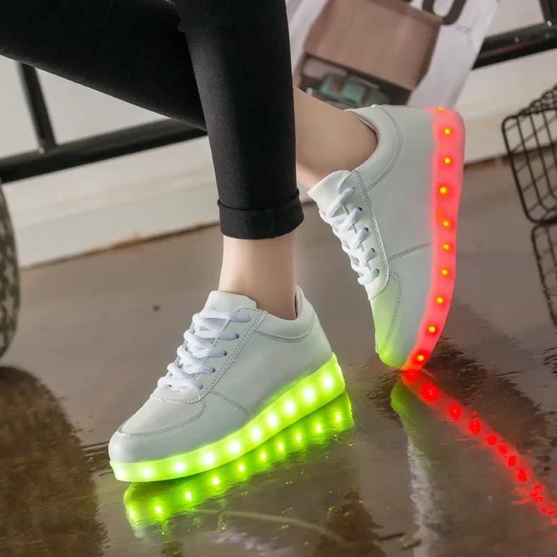 KRIATIV Lighted USB Charger Glowing Sneakers for Kids - LED Luminous Trainers, Casual Shoes & Slippers