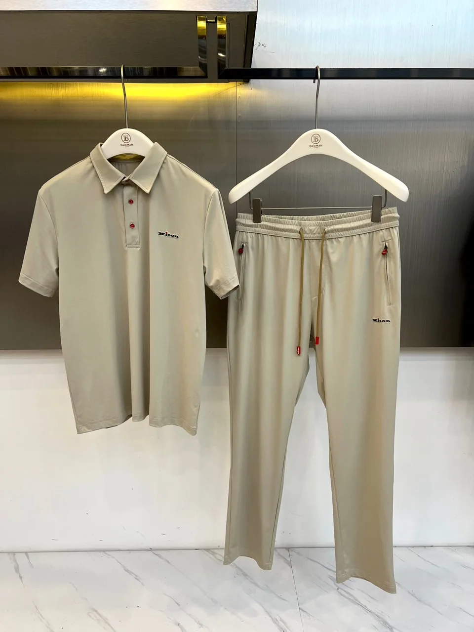 Italian Kiton Quick-Drying Sports Casual POLO Shirt Set