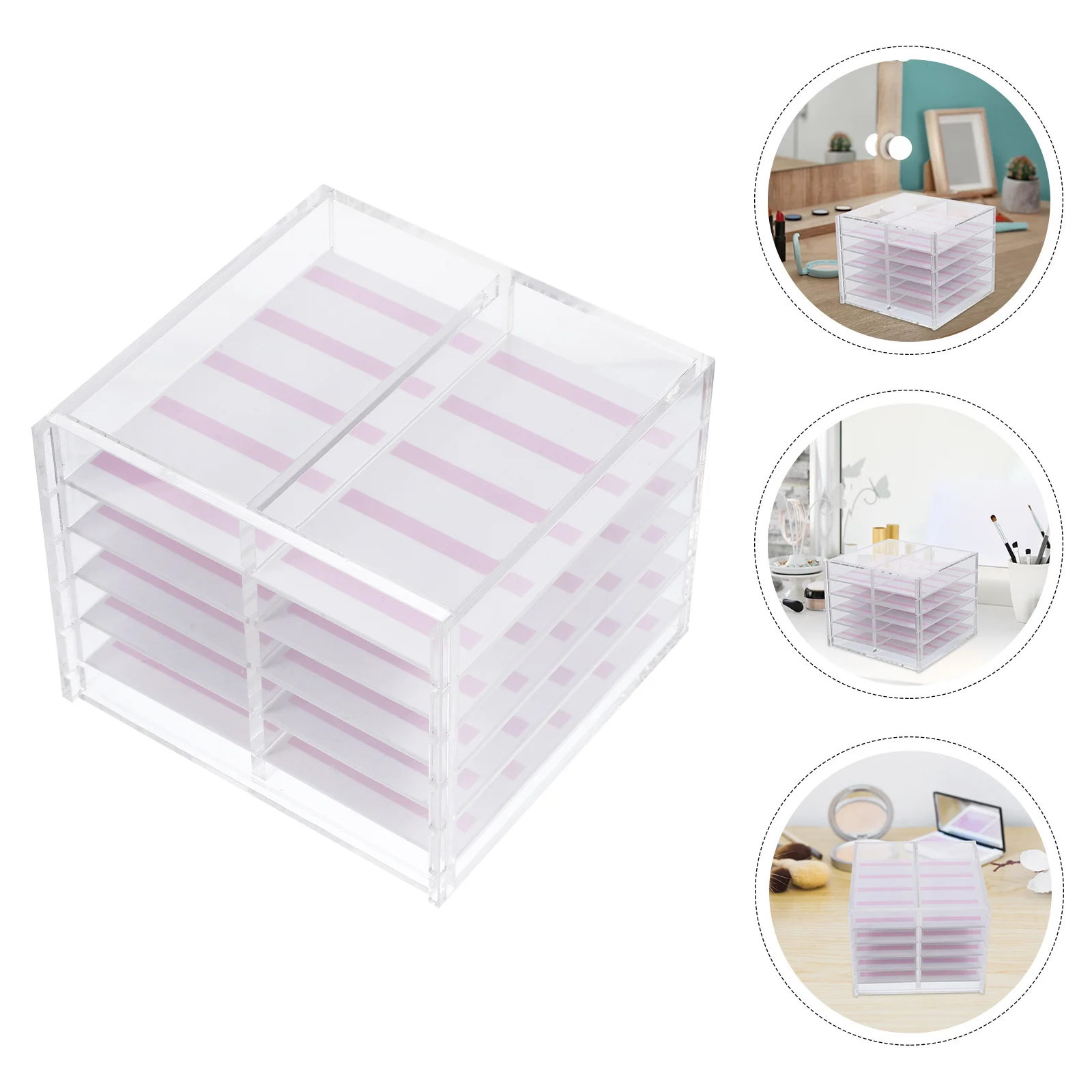 

10-Layer Acrylic Tips Organizer Box Transparent False Nail Storage Case For Manicure Art Display Salon Decoration Nail