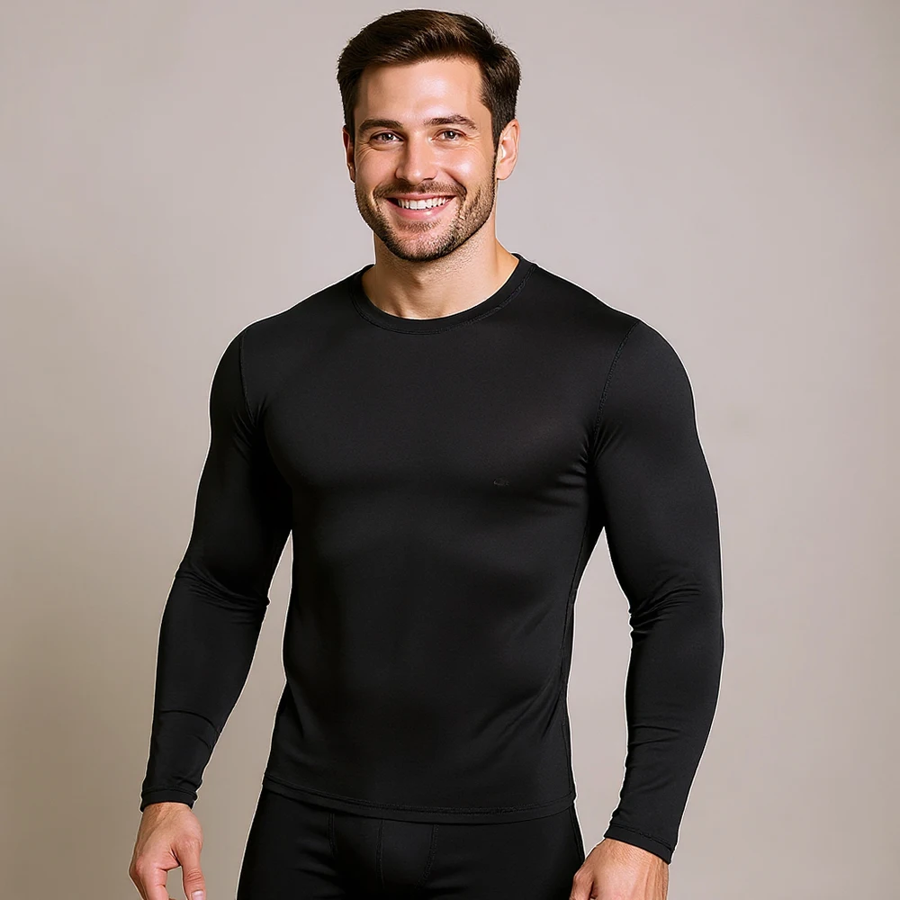 

Мужское термобелье, костюм, футболка, длинные кальсоны без следов, теплая одежда для сна, однотонная мужская осенне-зимняя морозостойкая одежда