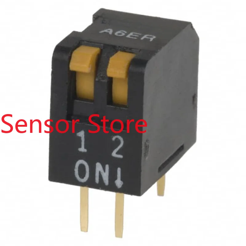 

10PCS 2-position Dial Switch With 2.54mm Spacing On The Side, Keyboard Type A6ER-2101