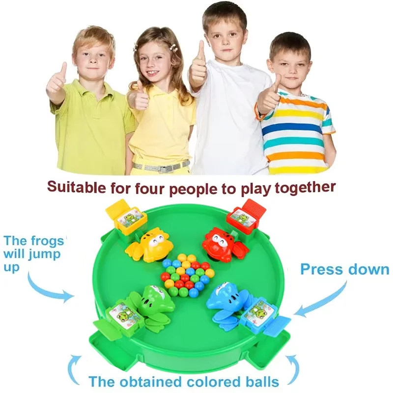 Funny Hungry Frog Eats Beans Strategy Game for Children and Adults Family Gathering Interactive Board Game Stress Relief Toys