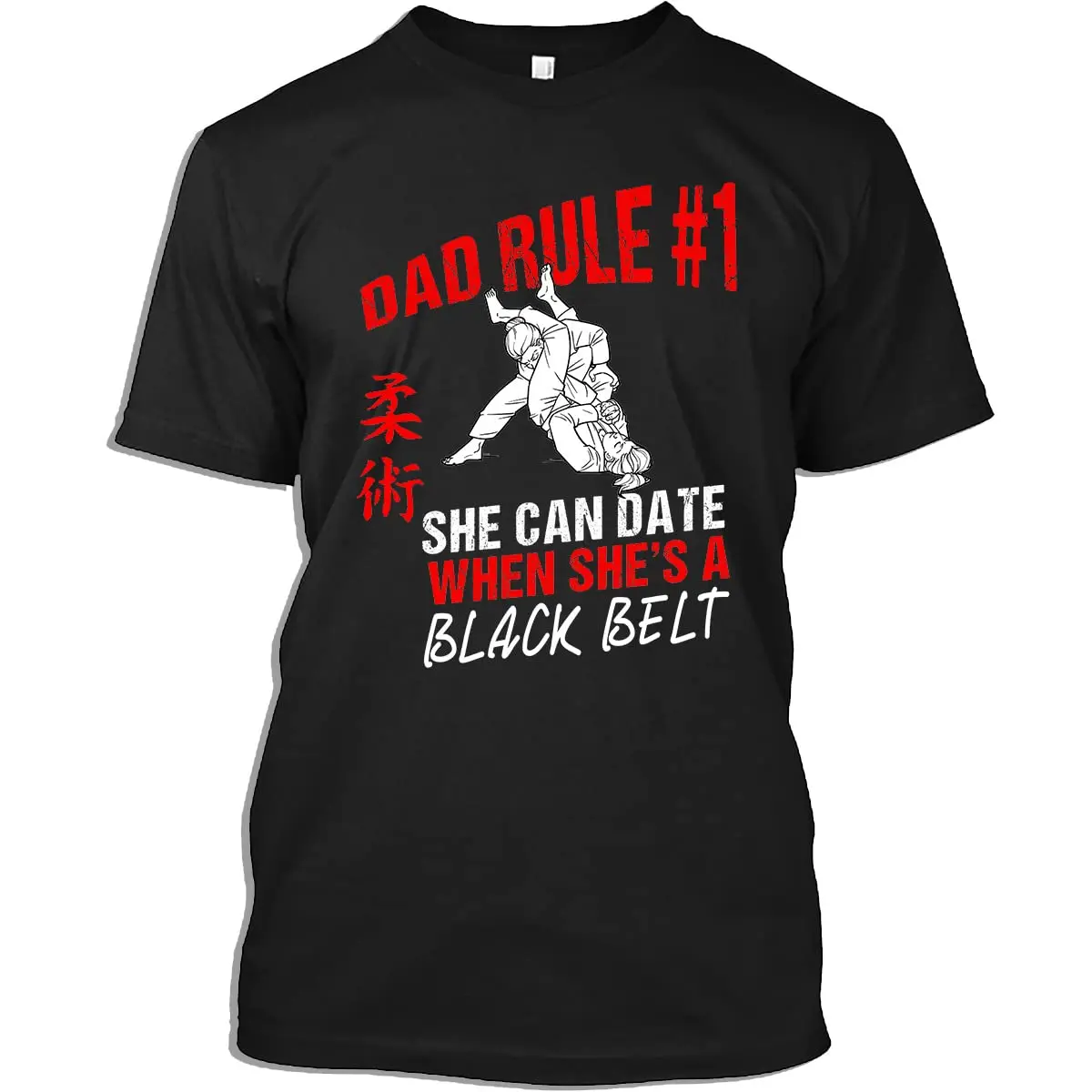 Father's Day Tshirt Dad Rule No.1 of Jiu Jitsu Daughter She Can Date Gift T-Shirt for Men Women Graphic Y2K oversizedAnime Graph