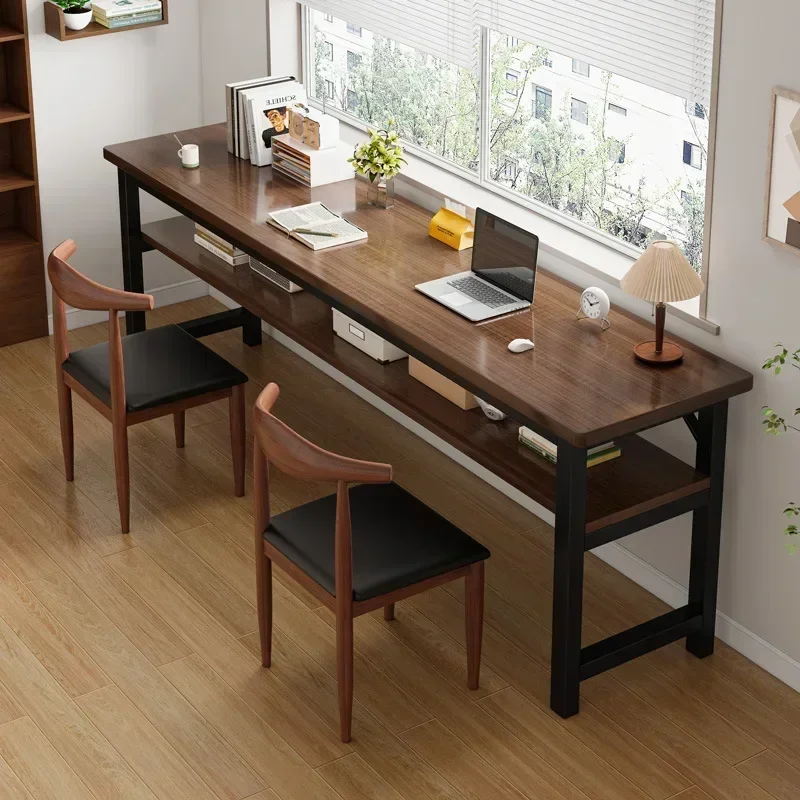 Desk Student Learning Modern Simple Double Desk Rental Room Simple Computer Table Narrow Wall Long Table