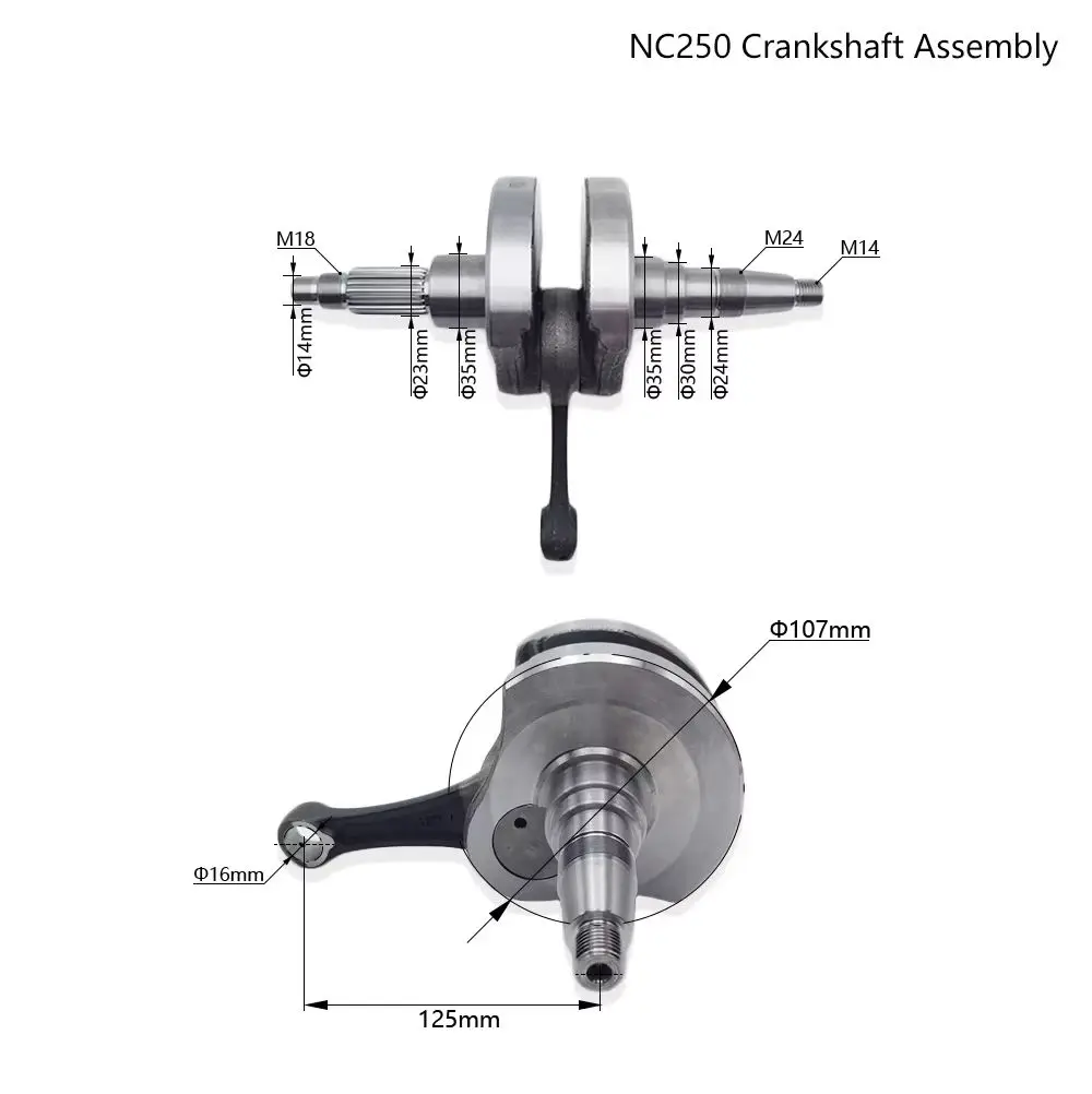 For ZHONGSHEN NC250 NC450 Crankshaft Assembly Motorcycle Engine Connection Rod AVANTIS ENDURO MOTOLAND BRZ KAYO BSE GR7/8 Bikes