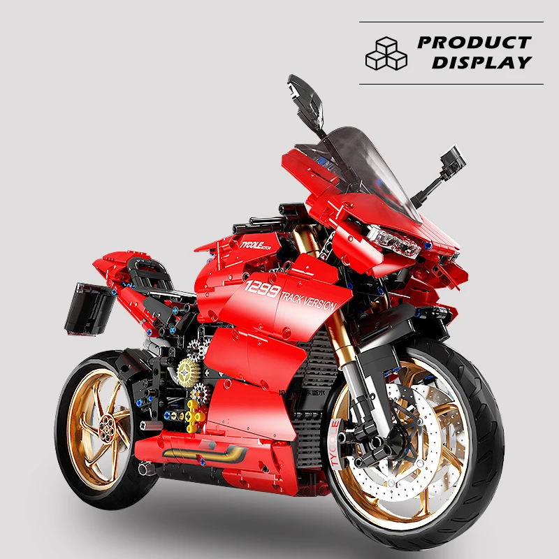 Gold Wing Touring  Motorcycle Technical Model Building Blocks MOC Different styles of Motorbike Bricks Sets Kids Toys For Gifts